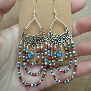 Handmade 3 Strand Earrings